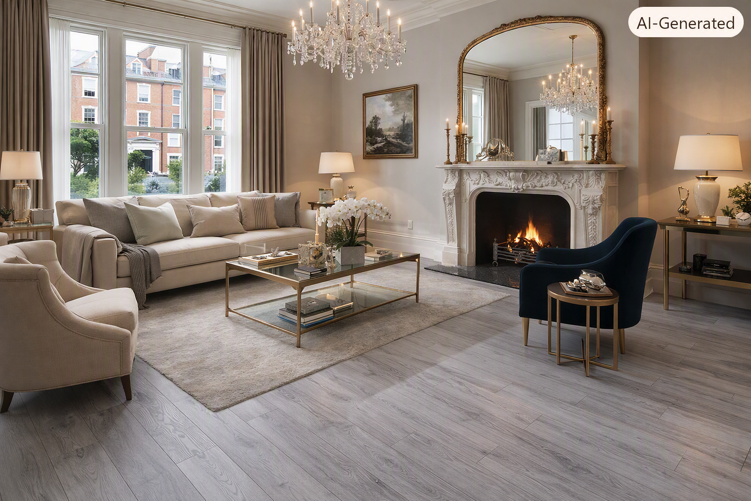 SPC CLICK FLOORING LIGHT GREY 6MM