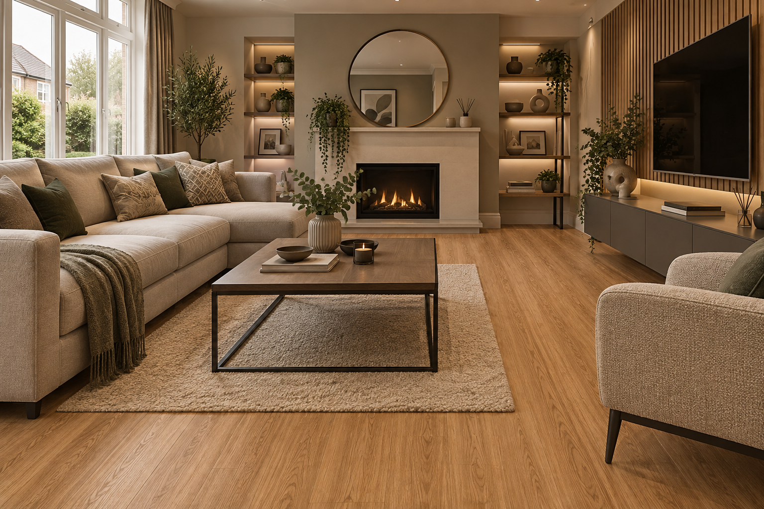 SPC CLICK FLOORING Brown medium 6MM