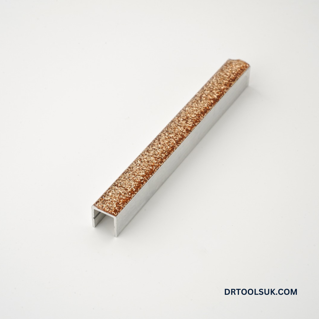 GLITTER GOLD 10MM ALUMINIUM TILE TRIMS 2.4M