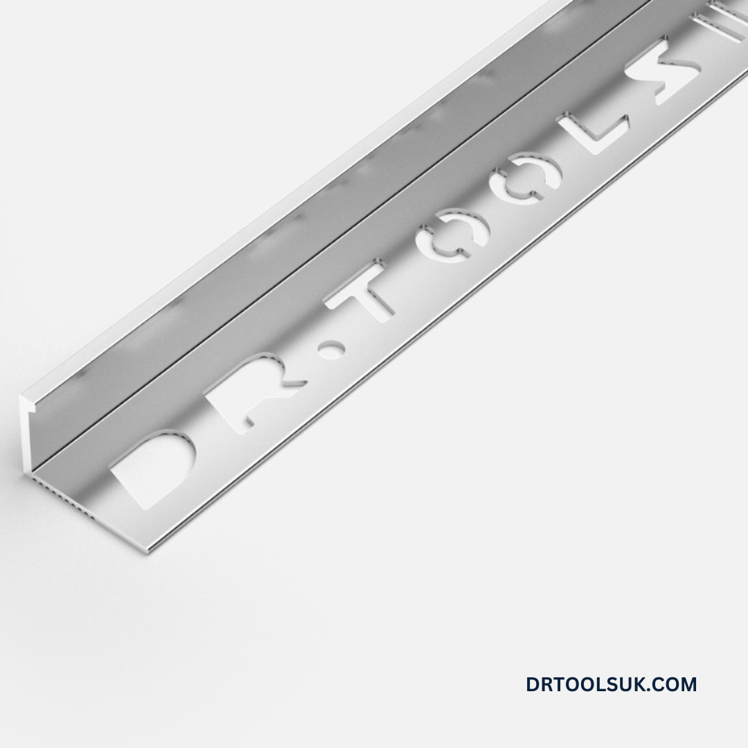 10MM SHINY CHROME ALUMINIUM TILE TRIMS 2.4M